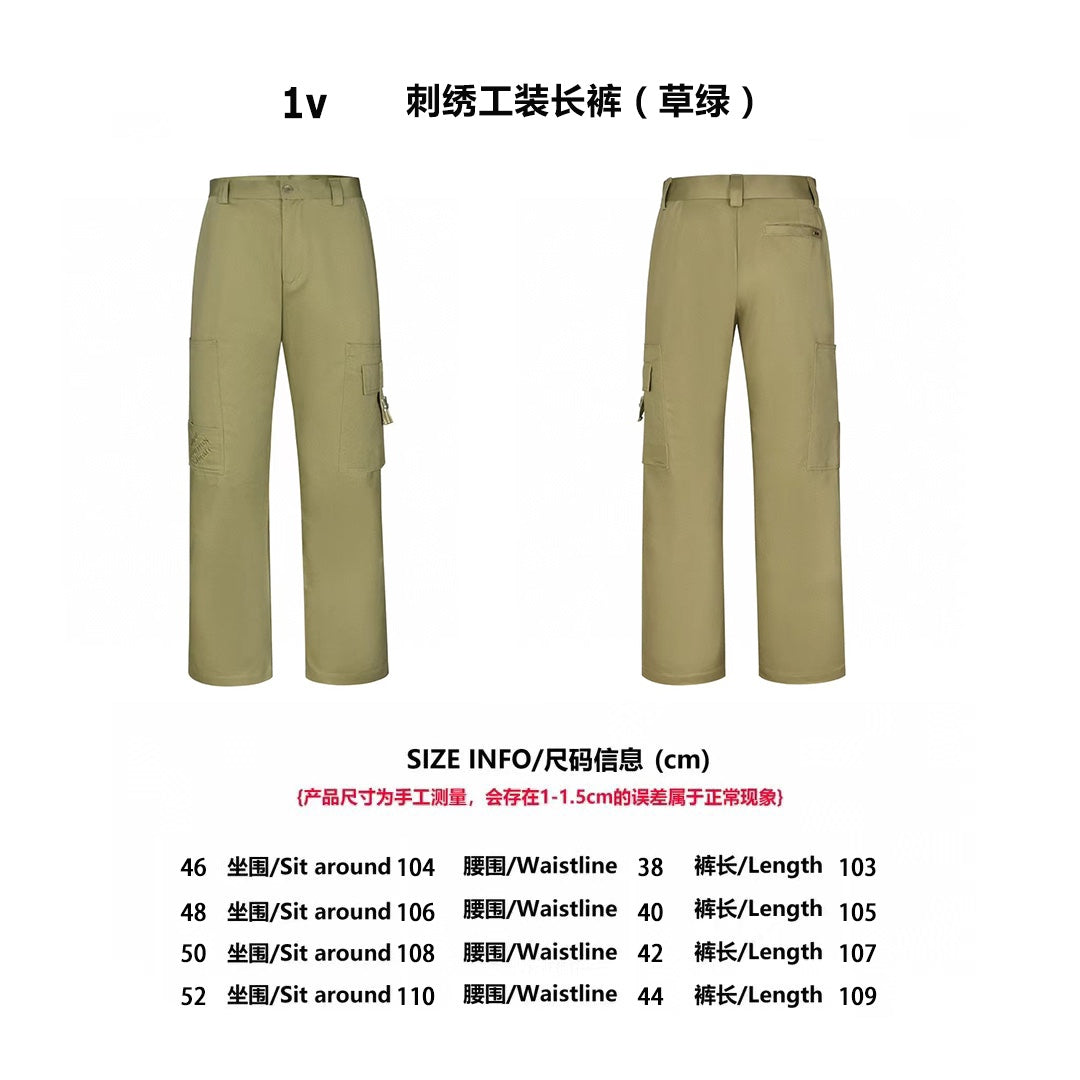 Pantalón Louis Vuitton 1v bordado Work pantalón CALIDAD ORIGINAL