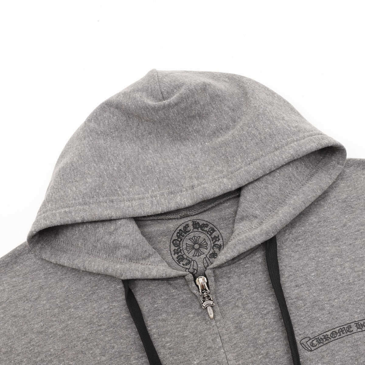 Chaqueta Chrome Hearts negro cruz estampado con capucha chaqueta - gris CALIDAD ORIGINAL