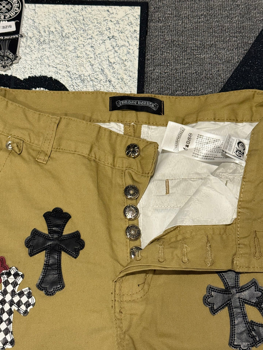 Pantalón Chrome Hearts cruz con estampado de denim pantalón CALIDAD ORIGINAL