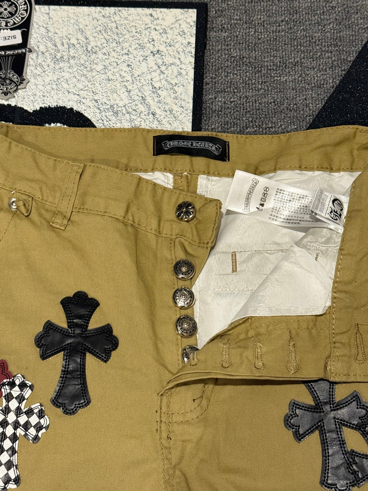 Pantalón Chrome Hearts cruz con estampado de denim pantalón CALIDAD ORIGINAL