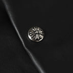 Chaqueta Chrome Hearts * / Hardware cruz cuero Snap-Button chaqueta CALIDAD ORIGINAL