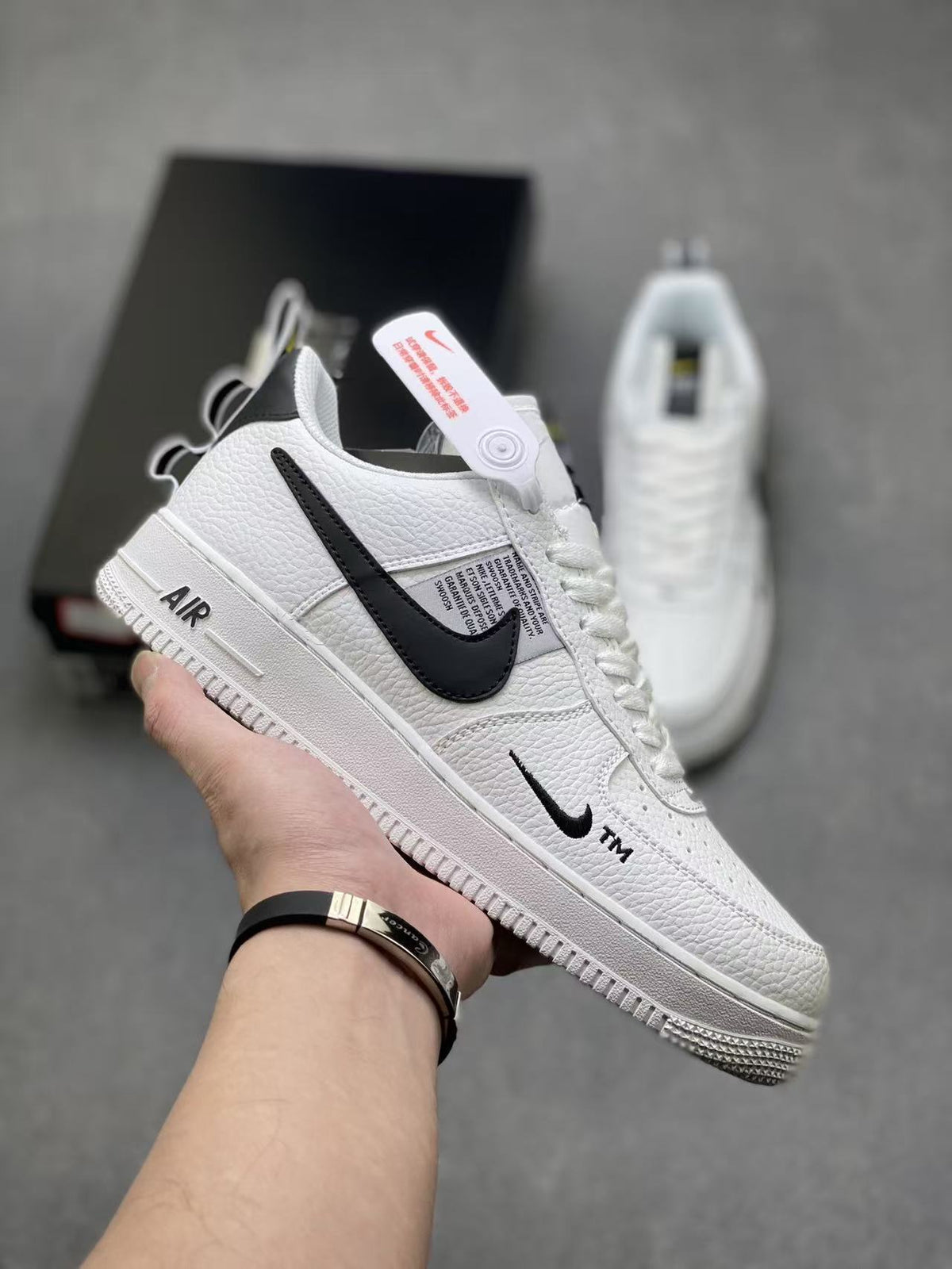Air Force One - Blanco y Negro Texturizado