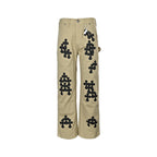 Pantalón Chrome Hearts cuero cruz con estampado de cargo jeans - Estilo C CALIDAD ORIGINAL