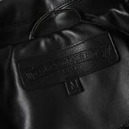Chaqueta Chrome Hearts * / Hardware cruz cuero Snap-Button chaqueta CALIDAD ORIGINAL