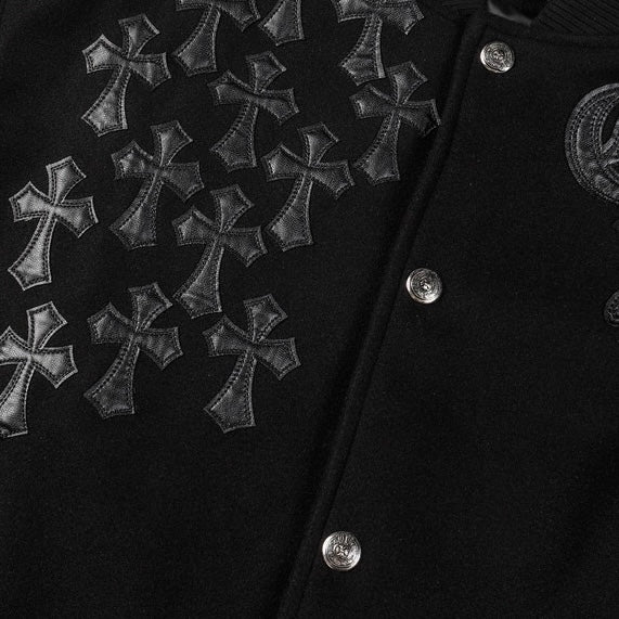Chaqueta Chrome Hearts CH️ 2024 primavera/verano de pasarela estilo béisbol chaqueta CALIDAD ORIGINAL