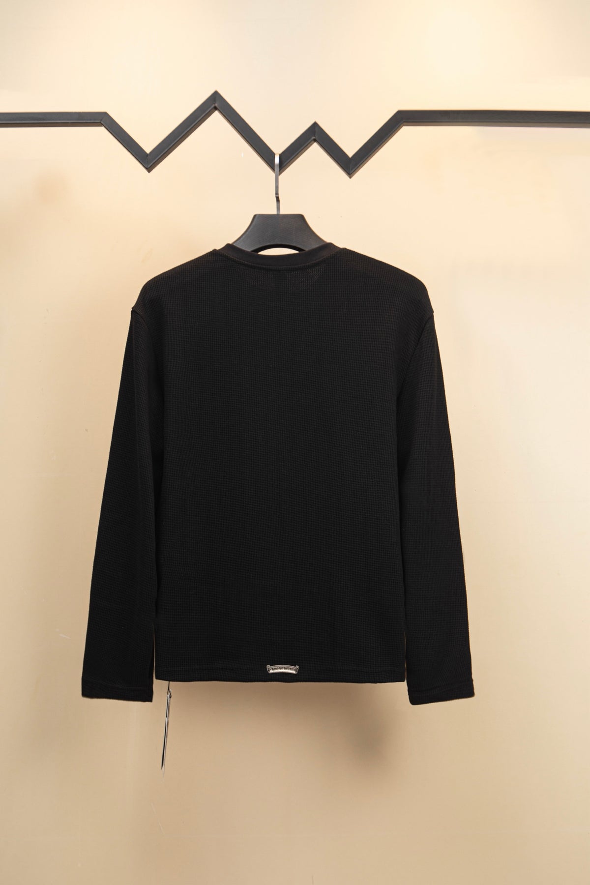 Polera Manga Larga Chrome Hearts Croy Hearts cuero Label cruz Henry Collar waffle Gown manga larga polera CALIDAD ORIGINAL
