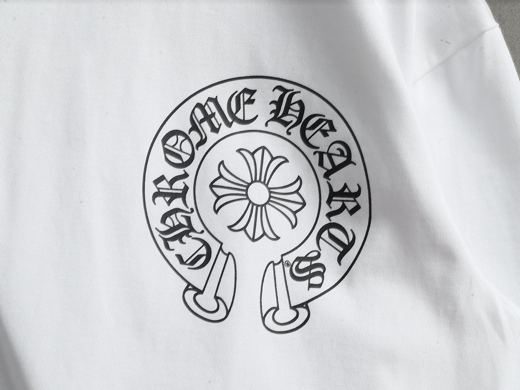 Prenda Chrome Hearts cruz y herradura estampado de logo cuello redondo manga larga - Estilo E CALIDAD ORIGINAL