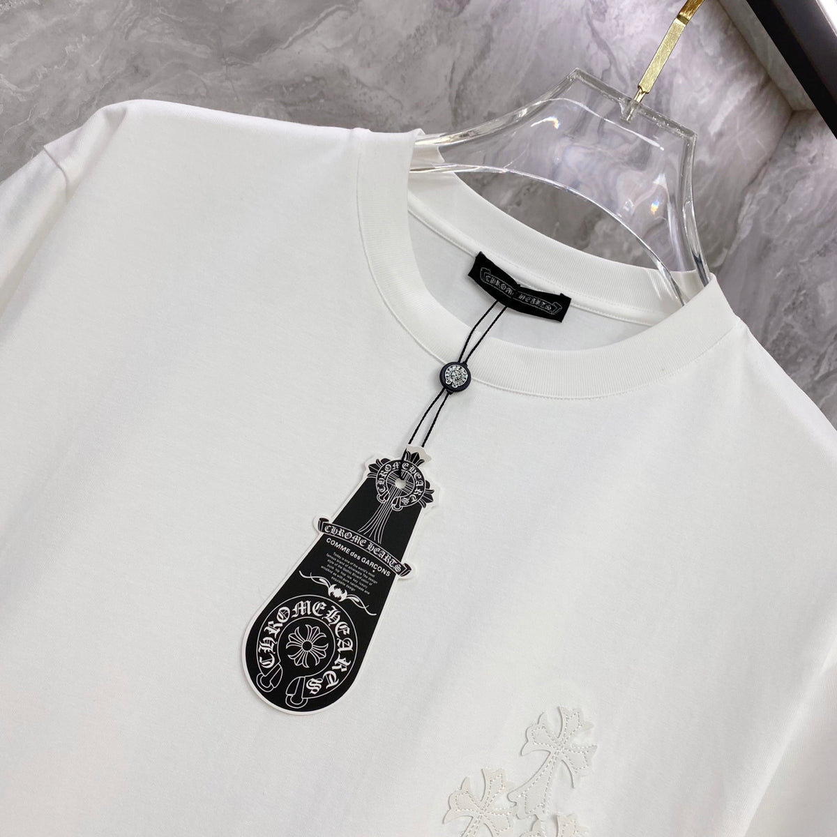 Polera Chrome Hearts 26SS verano nuevo cuello redondo manga corta polera - Estilo D CALIDAD ORIGINAL