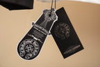 Polera Manga Larga Chrome Hearts negro y blanco Raglan herradura con letras estampado manga larga polera CALIDAD ORIGINAL