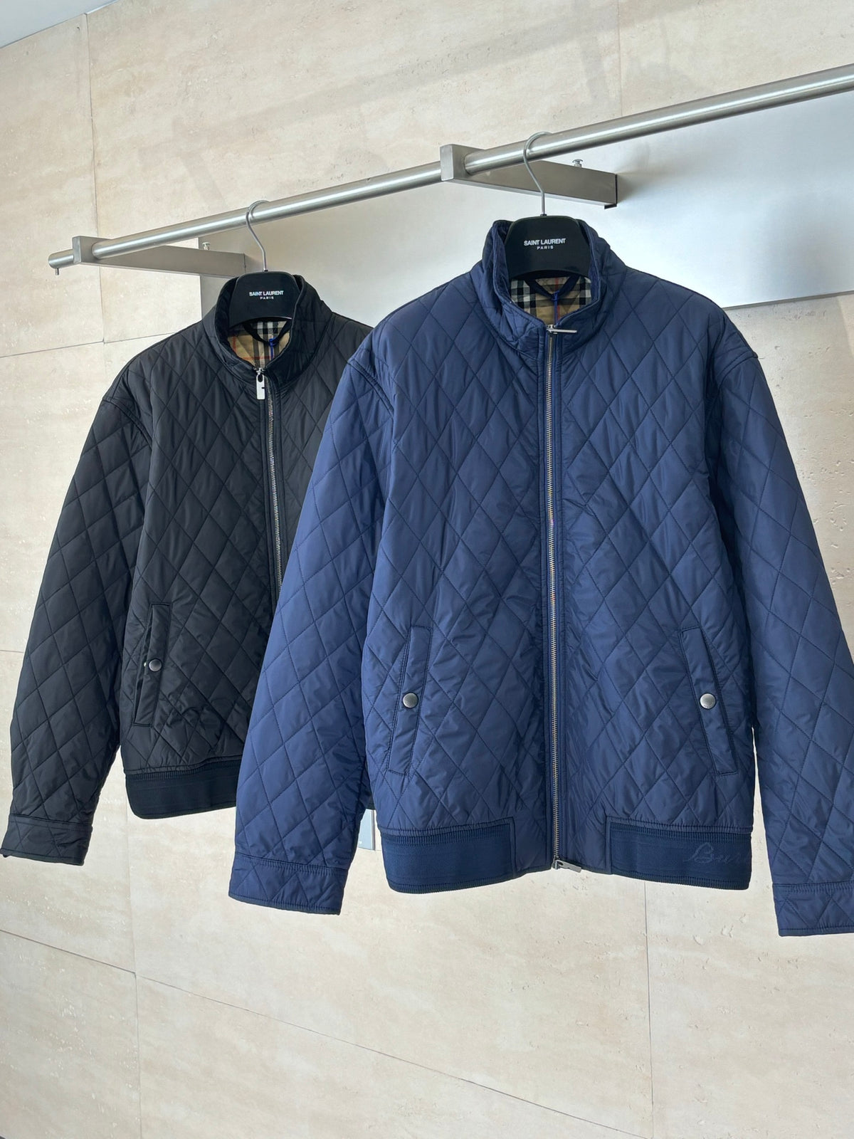 Chaqueta Burberry acolchado stand-up collar nylon chaqueta - Estilo B CALIDAD ORIGINAL
