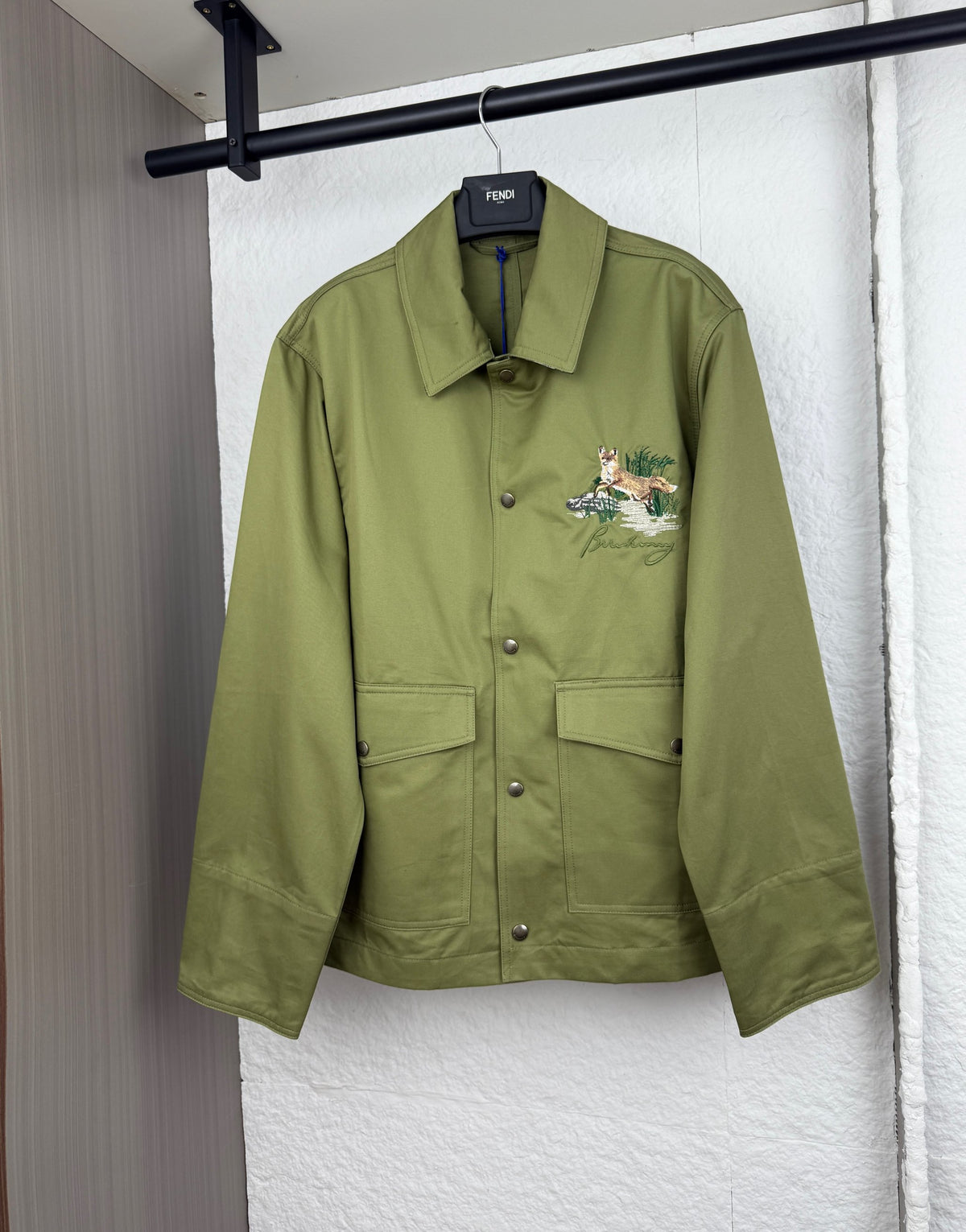 Chaqueta Burberry Animal bordado con bolsillo CALIDAD ORIGINAL