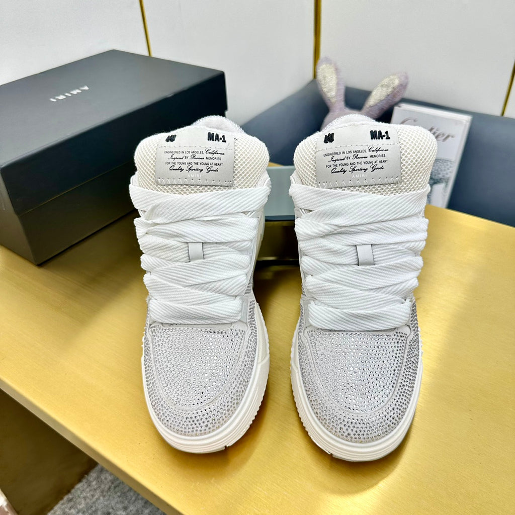 Amiri MA-1 Crystal – Blanco/Plateado