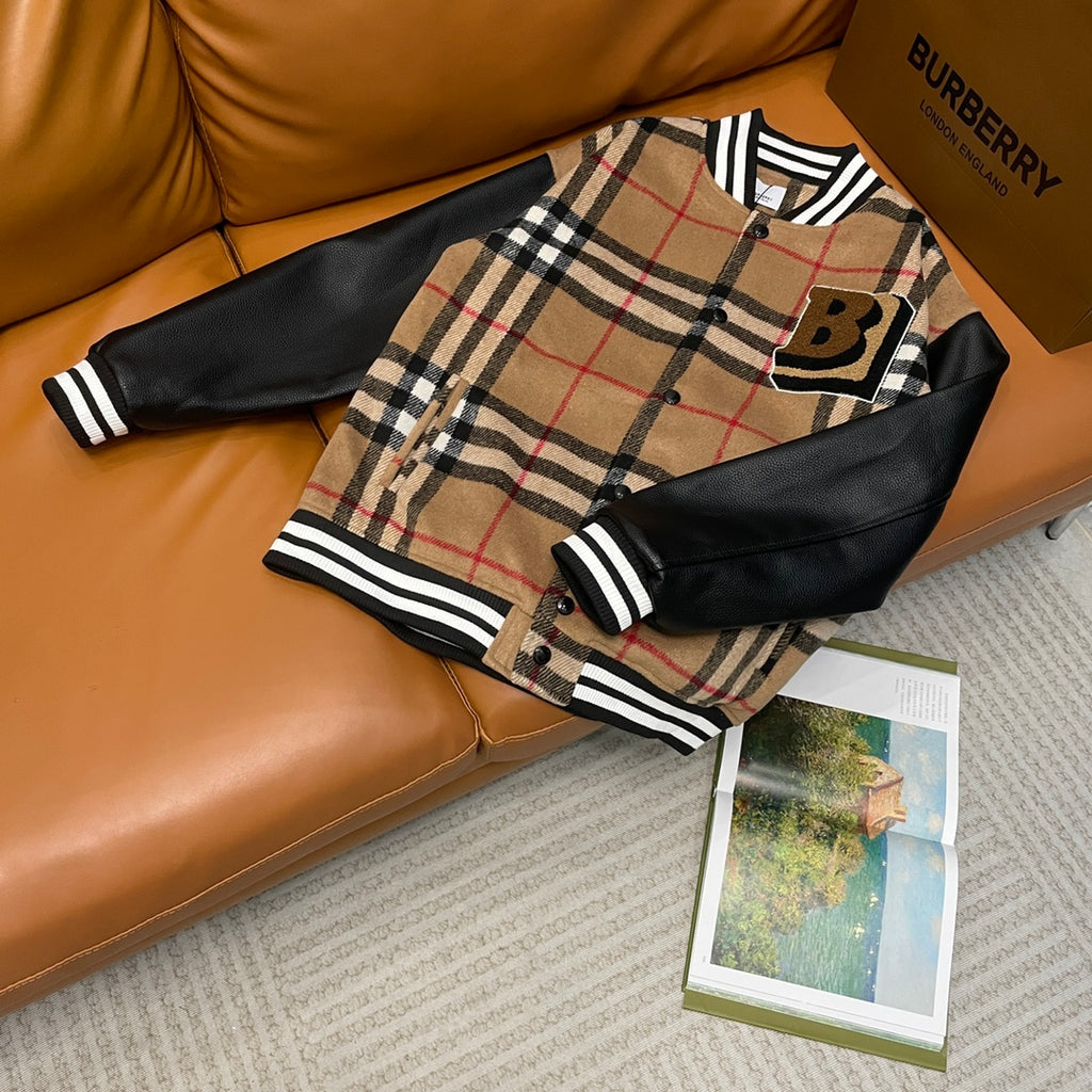Chaqueta Burberry ️ 2023 primavera/verano runway baseball chaqueta CALIDAD ORIGINAL