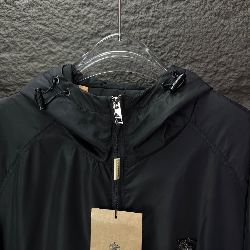 Chaqueta Burberry 2025 nuevo Horse Emblem Badge Back con Letter logo Couple con capucha con cremallera CALIDAD ORIGINAL