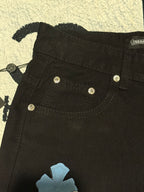 Pantalón Chrome Hearts & CH City edición limitada sánscrito cruz Appliqué patchwork jeans - Estilo C CALIDAD ORIGINAL