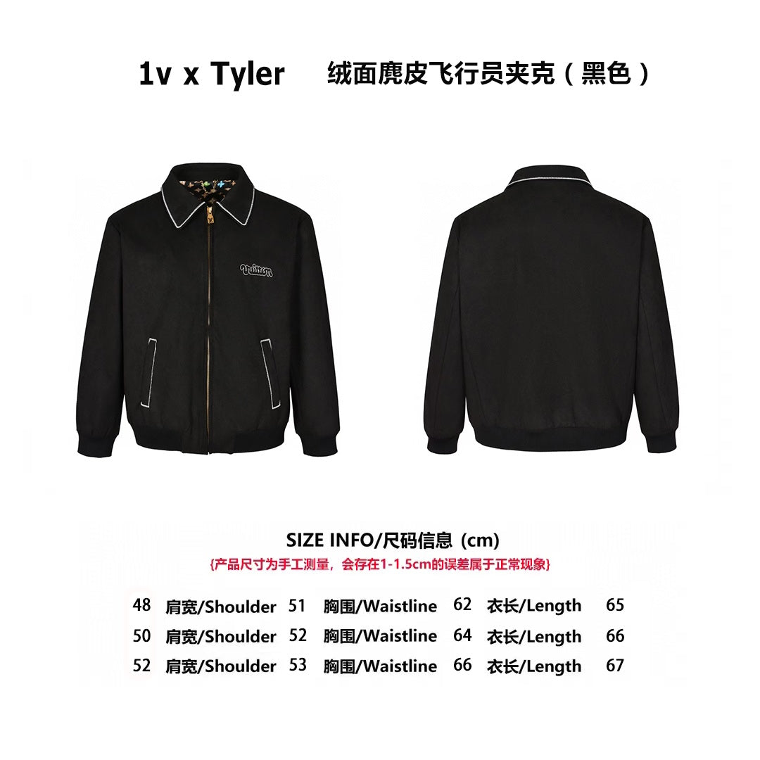 Chaqueta Louis Vuitton 1v x Tyler Suede Bomber chaqueta CALIDAD ORIGINAL