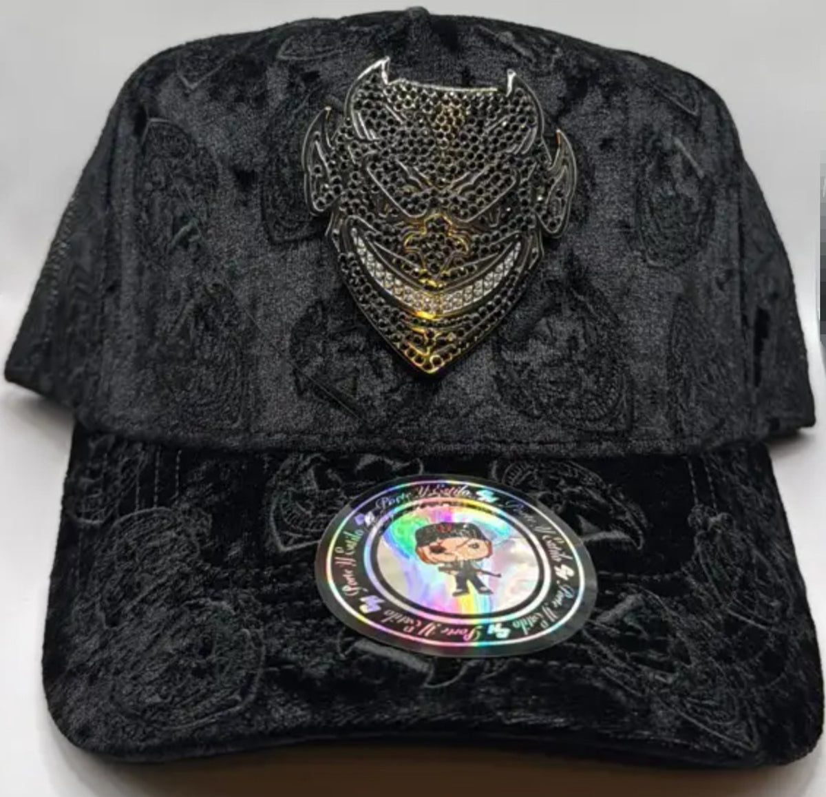 Gorra Colgante dorado tipo collar con joyas
