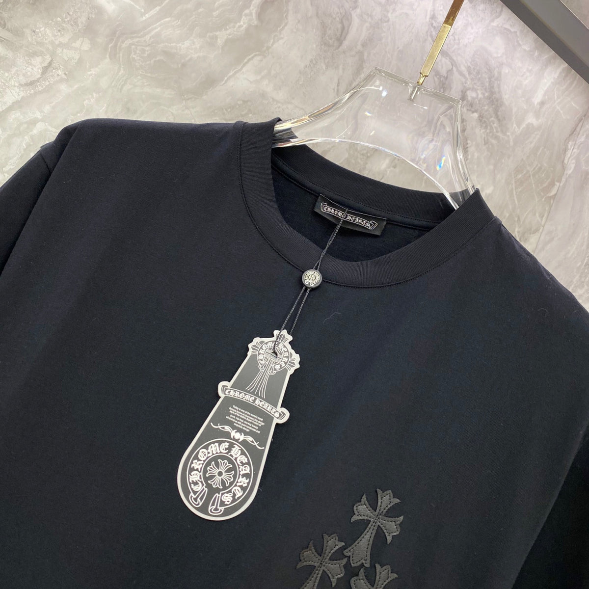 Polera Chrome Hearts 26SS verano nuevo cuello redondo manga corta polera - Estilo C CALIDAD ORIGINAL