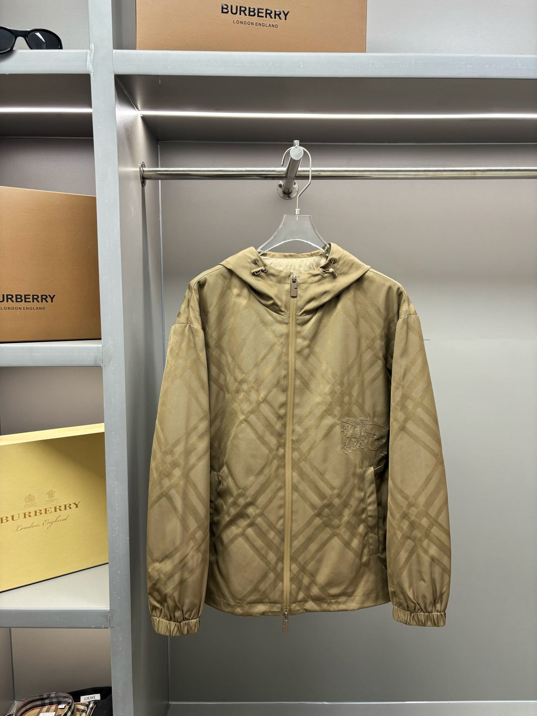 Chaqueta Burberry Jacquard Twill ecuestre bordado chaqueta - Estilo B CALIDAD ORIGINAL