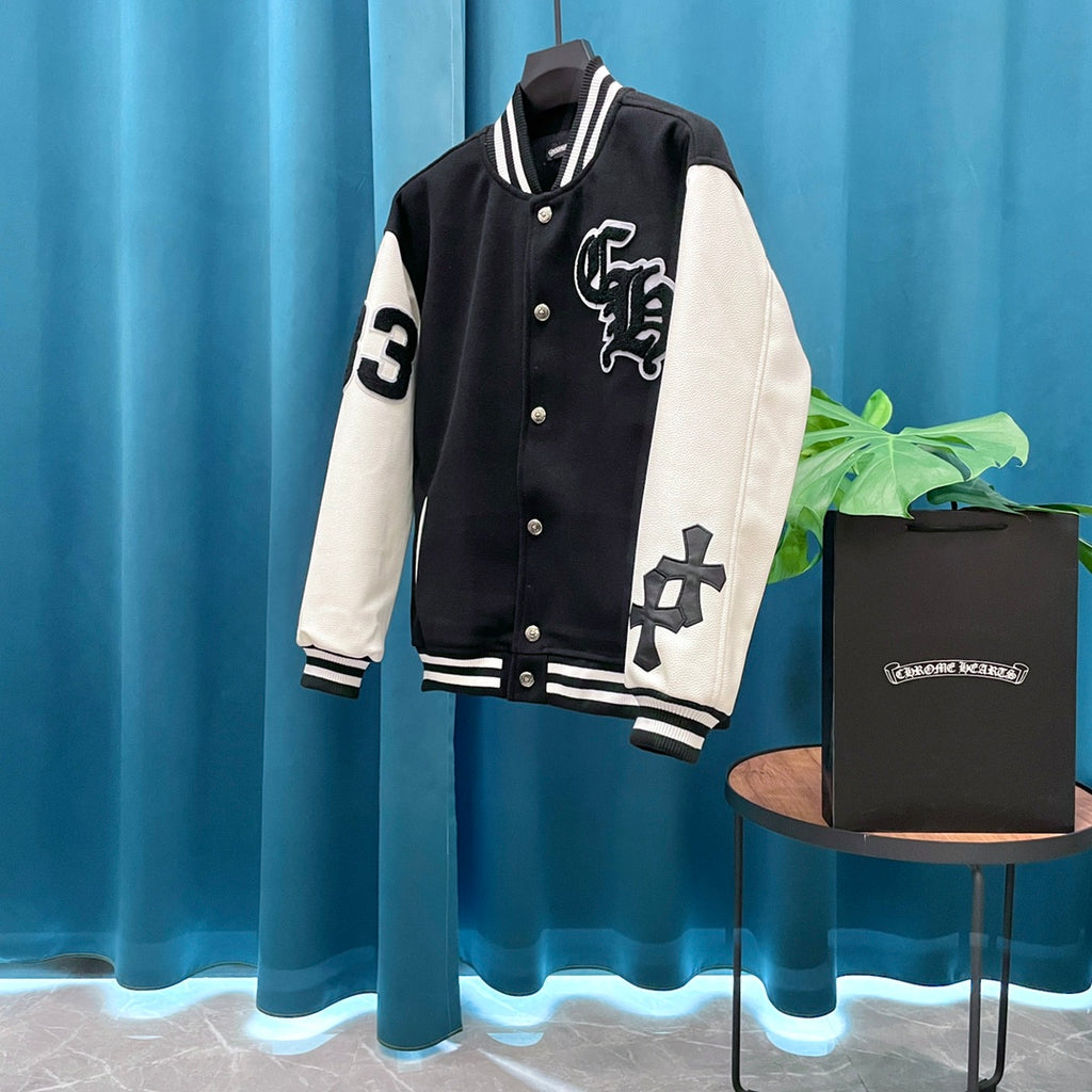 Chaqueta Chrome Hearts CH️ estilo béisbol chaqueta - Estilo D CALIDAD ORIGINAL