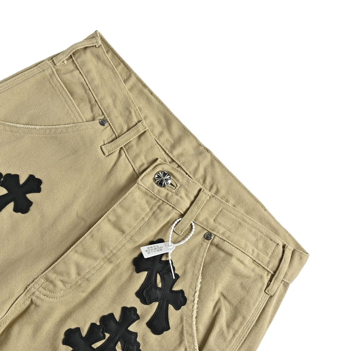 Pantalón Chrome Hearts cuero cruz con estampado de cargo jeans - Estilo C CALIDAD ORIGINAL