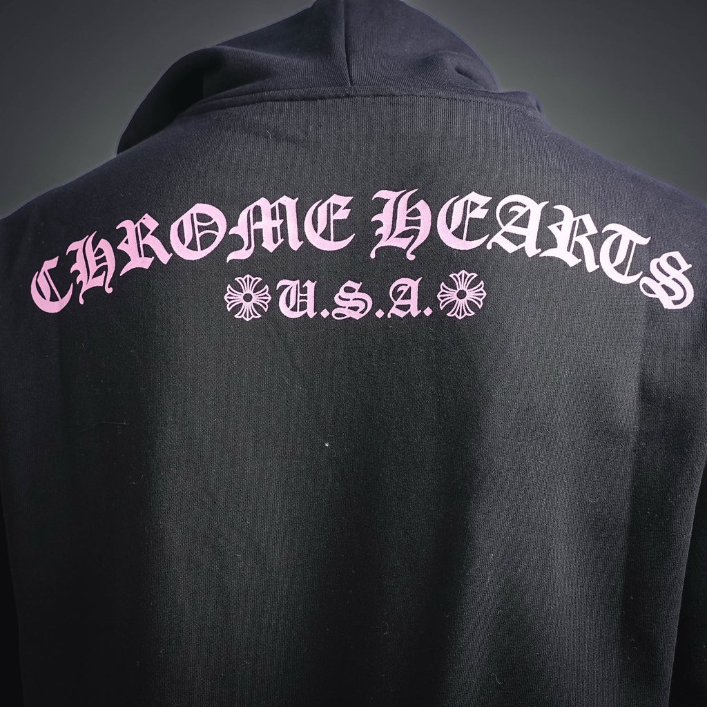 Sudadera Chrome Hearts 25FW rosado sánscrito con capucha - Estilo B CALIDAD ORIGINAL
