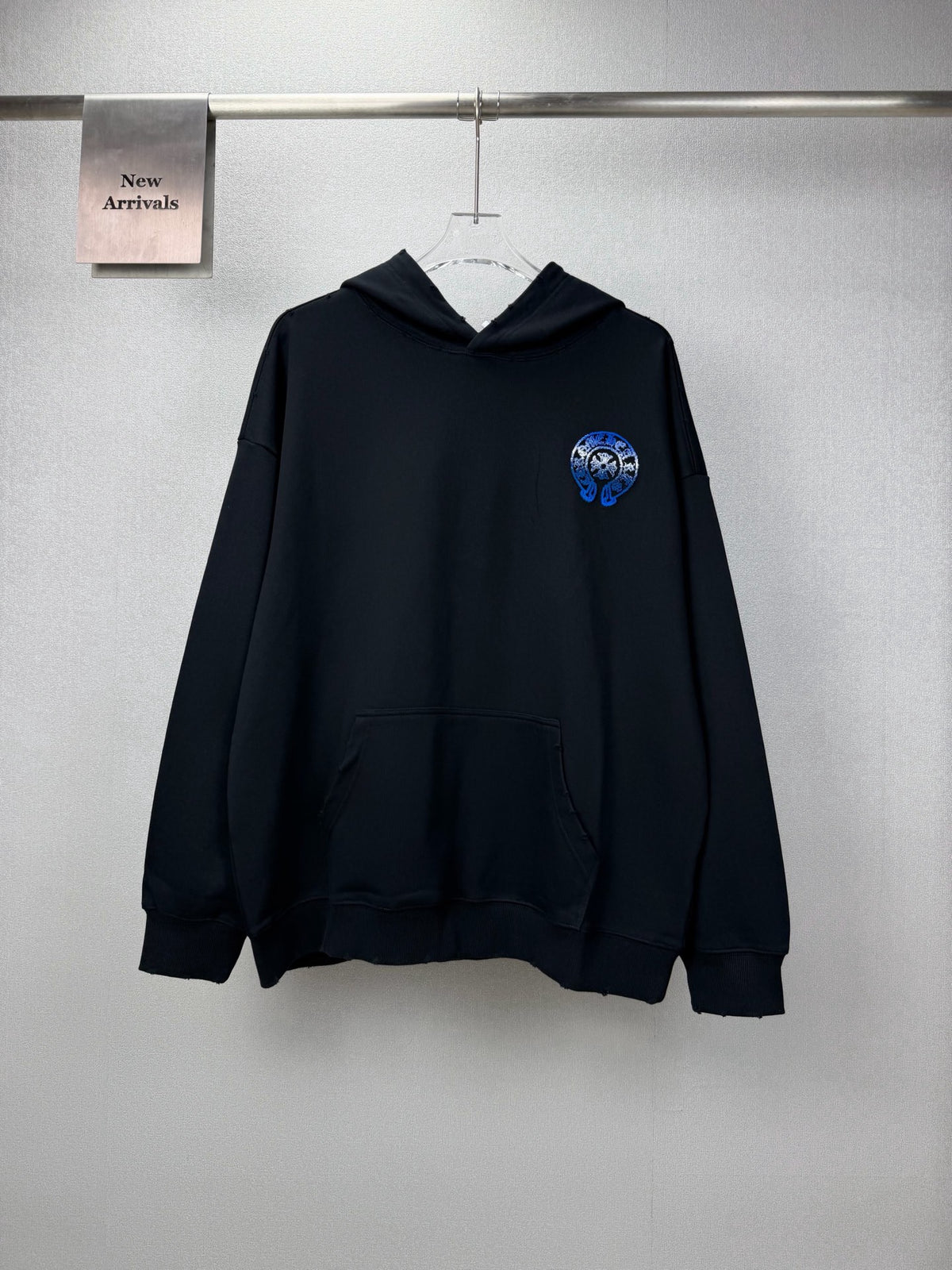 Sudadera Chrome Hearts 2026 nuevo degradé Toothbrush bordado herradura logo Washed y desgastado para pareja con capucha - Estilo B CALIDAD ORIGINAL
