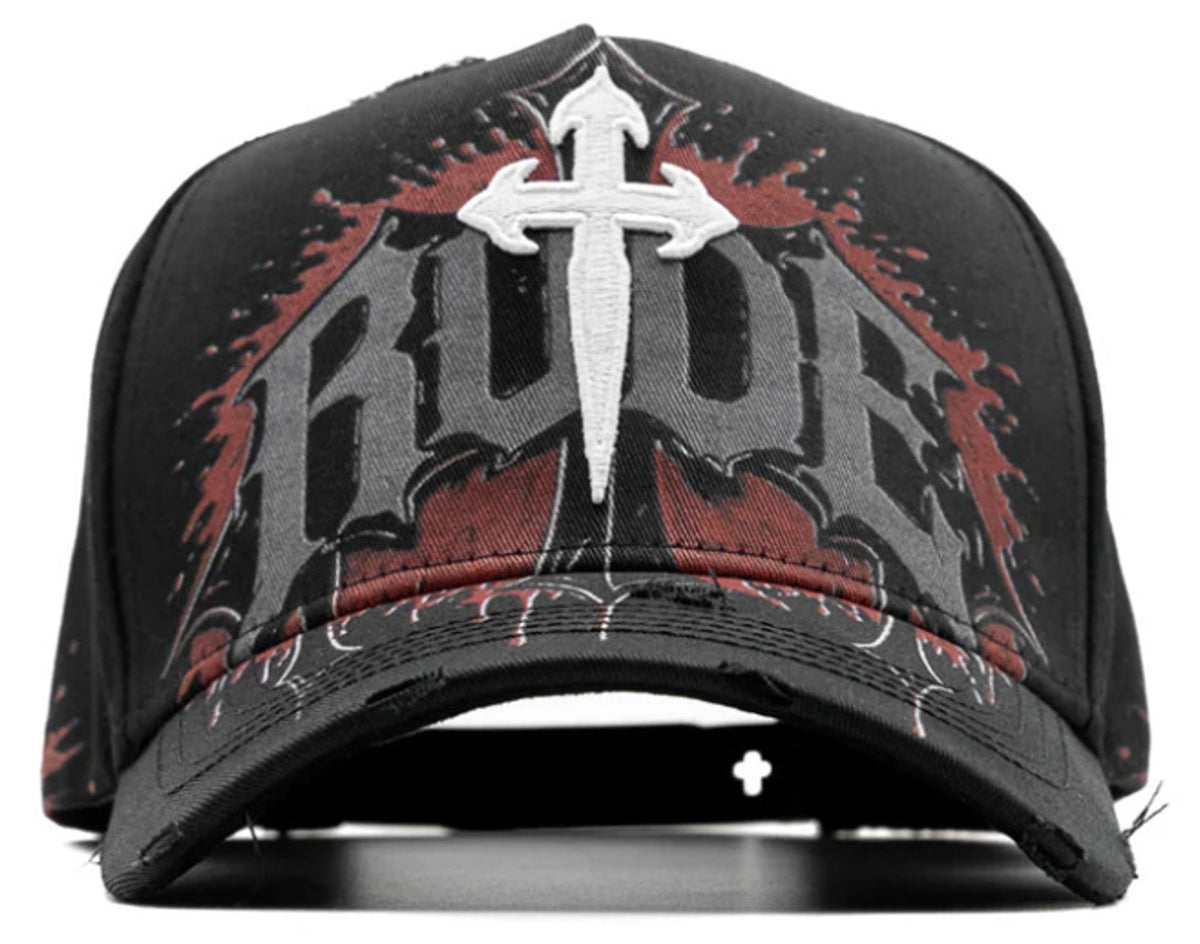 Gorra Rude gótico con daga blanca