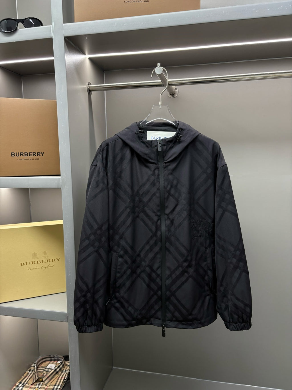 Chaqueta Burberry Jacquard Twill ecuestre bordado chaqueta CALIDAD ORIGINAL