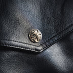 Chaqueta de Cuero Chrome Hearts Bordado Grande CALIDAD ORIGINAL