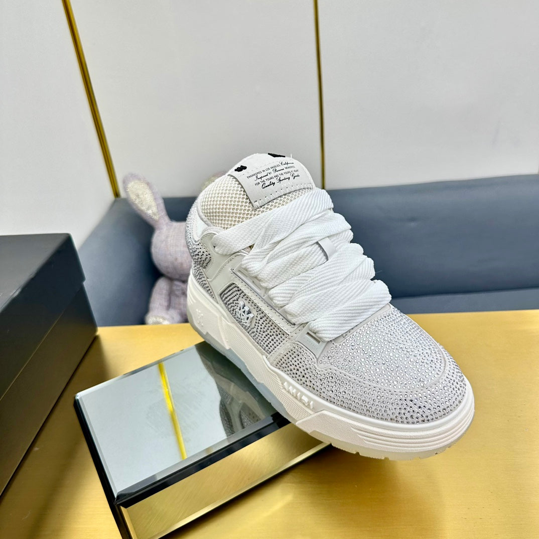 Amiri MA-1 Crystal – Blanco/Plateado