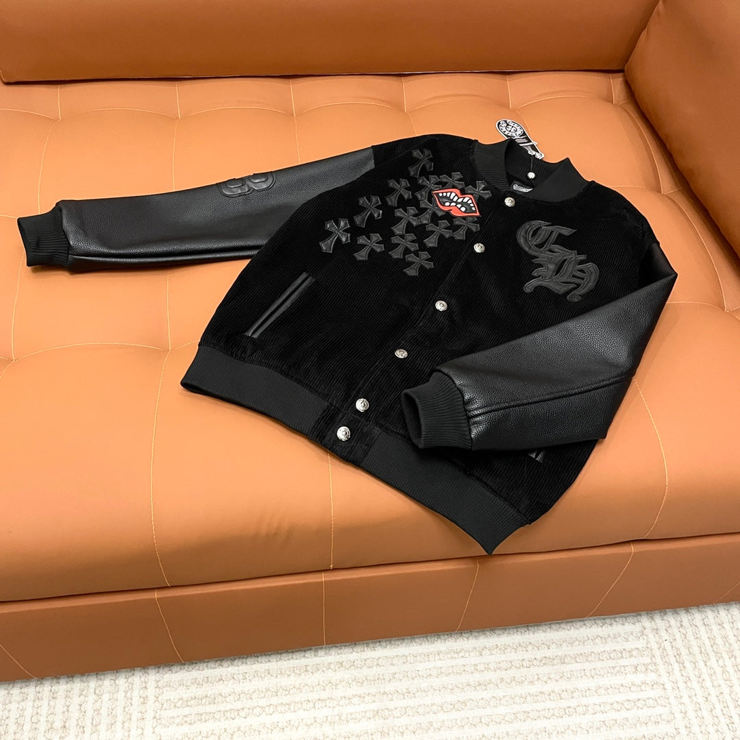Chaqueta Chrome Hearts CH️ 2024 primavera/verano de pasarela estilo béisbol chaqueta - Estilo C CALIDAD ORIGINAL