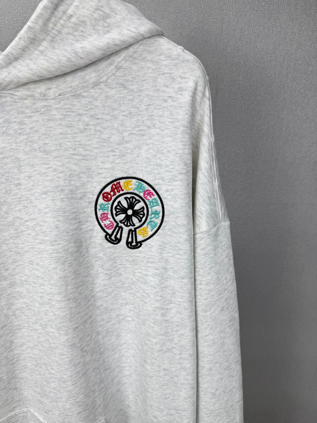 Sudadera Chrome Hearts 2026 nuevo bordado herradura colorido sánscrito logo Washed y desgastado para pareja con capucha CALIDAD ORIGINAL