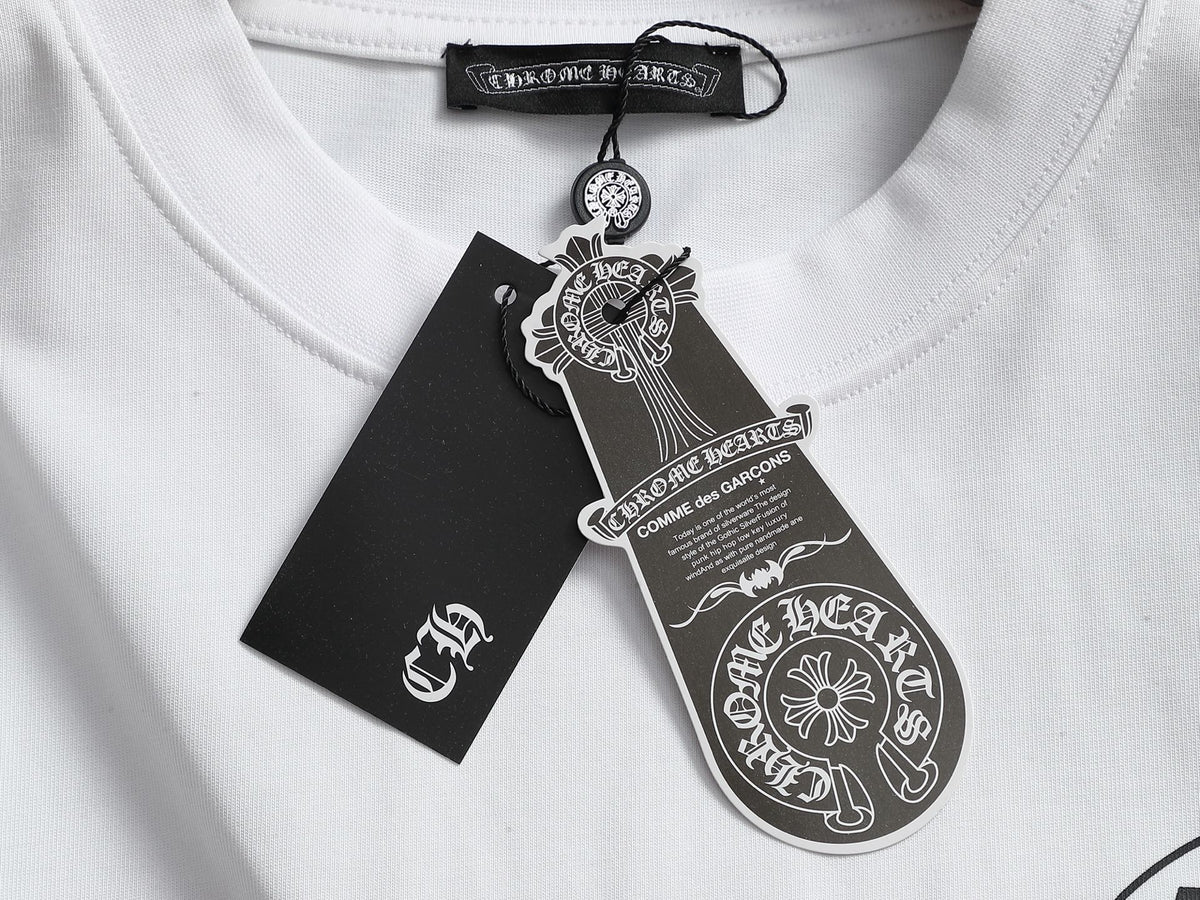 Prenda Chrome Hearts cruz y herradura estampado de logo cuello redondo manga larga - Estilo E CALIDAD ORIGINAL
