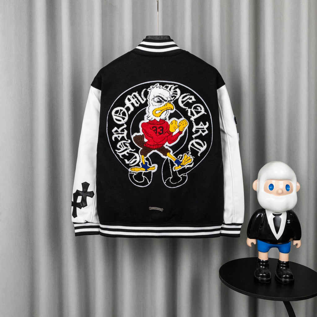 Chaqueta Chrome Hearts Estilo Béisbol SS26 Pasarela Bordado Pesado CALIDAD ORIGINAL