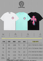 Polera Chrome Hearts 2026FW manga corta polera con estampado de logo, High-End 26s Double Yarn 300g Fabric - Estilo D CALIDAD ORIGINAL