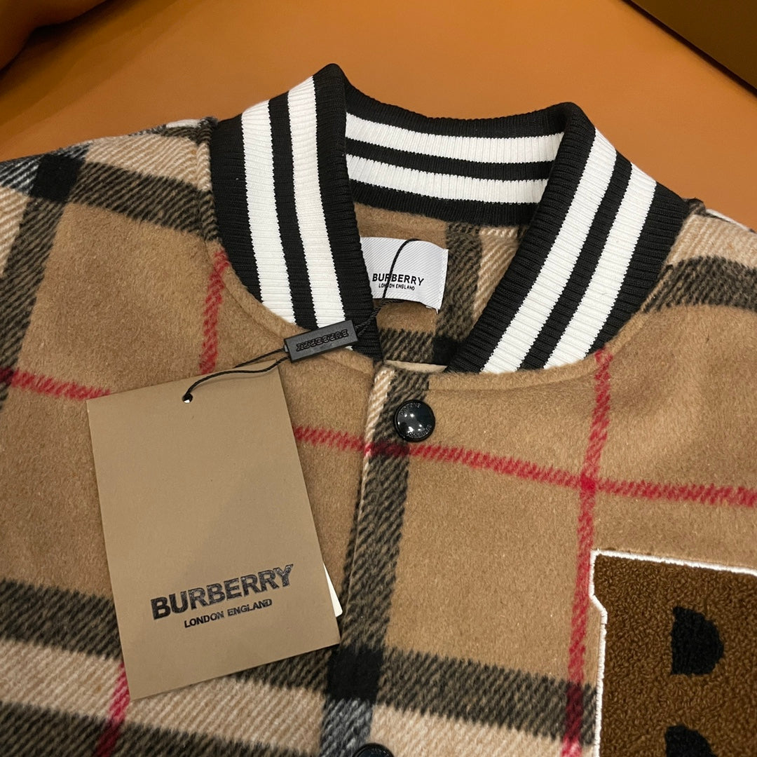 Chaqueta Burberry ️ 2023 primavera/verano runway baseball chaqueta CALIDAD ORIGINAL