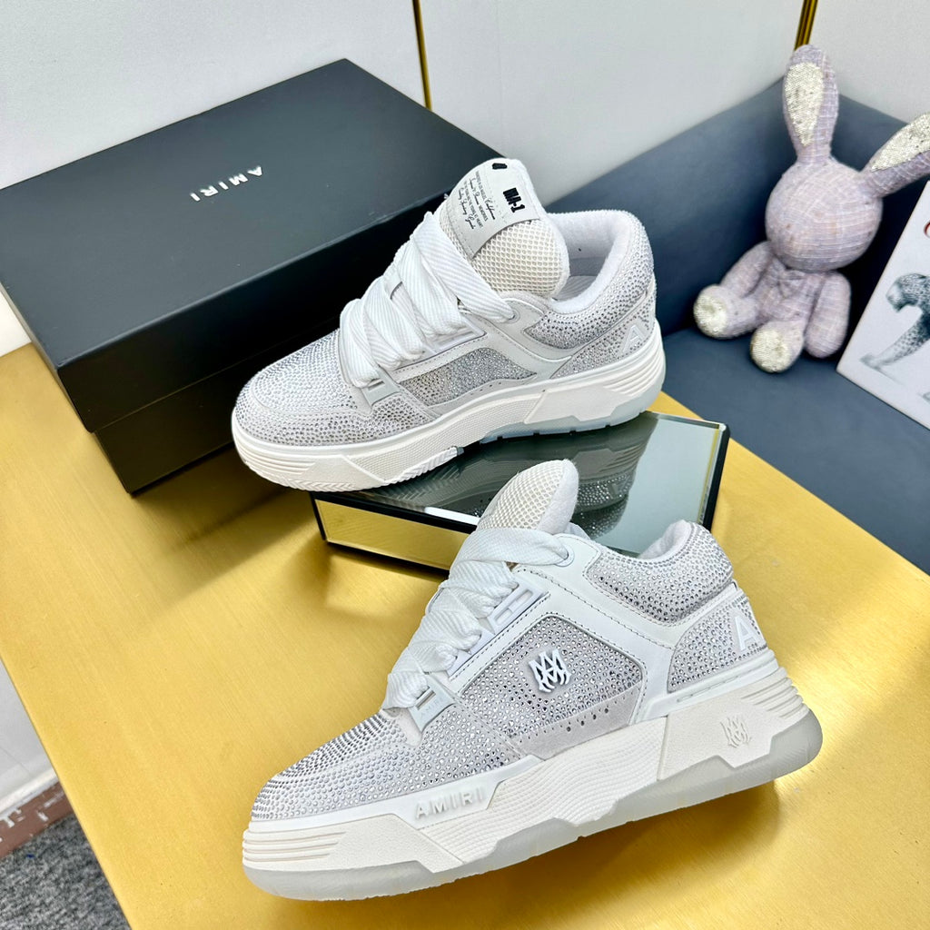 Amiri MA-1 Crystal – Blanco/Plateado