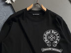 Prenda Chrome Hearts cruz y herradura estampado de logo cuello redondo manga larga - Estilo B CALIDAD ORIGINAL