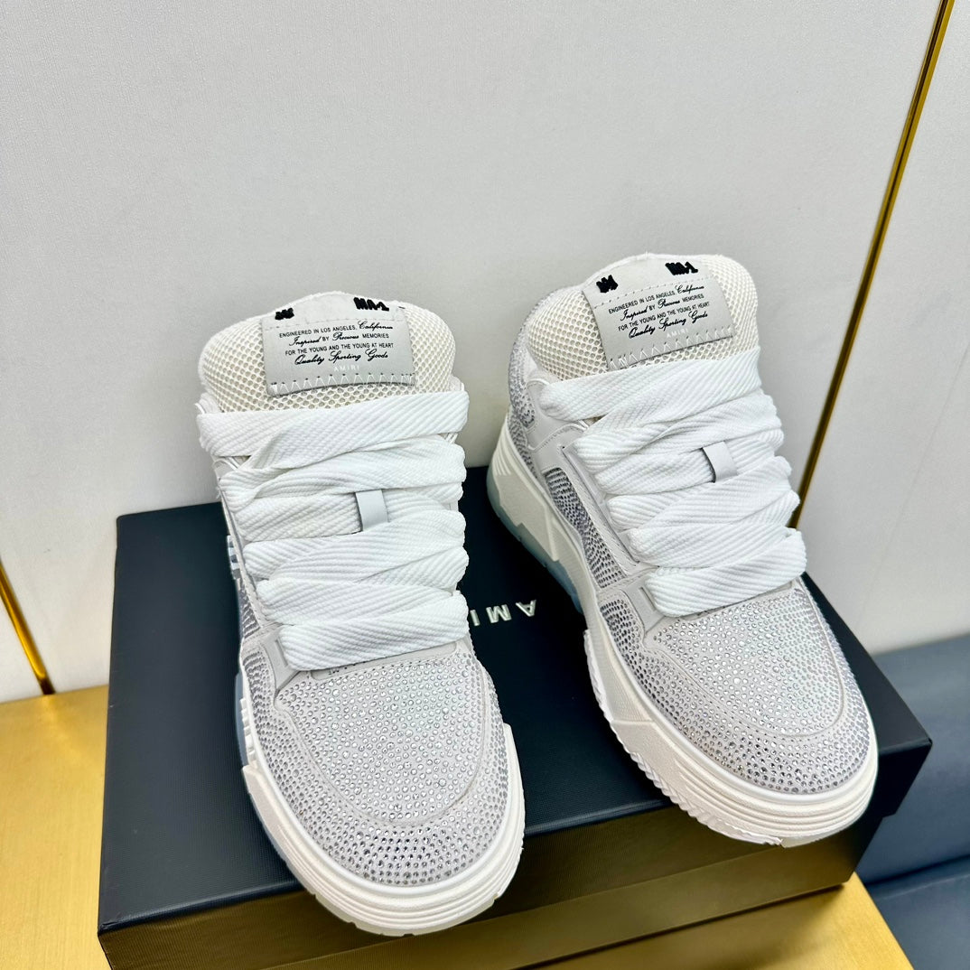 Amiri MA-1 Crystal – Blanco/Plateado