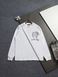 Prenda Chrome Hearts cruz y herradura estampado de logo cuello redondo manga larga CALIDAD ORIGINAL