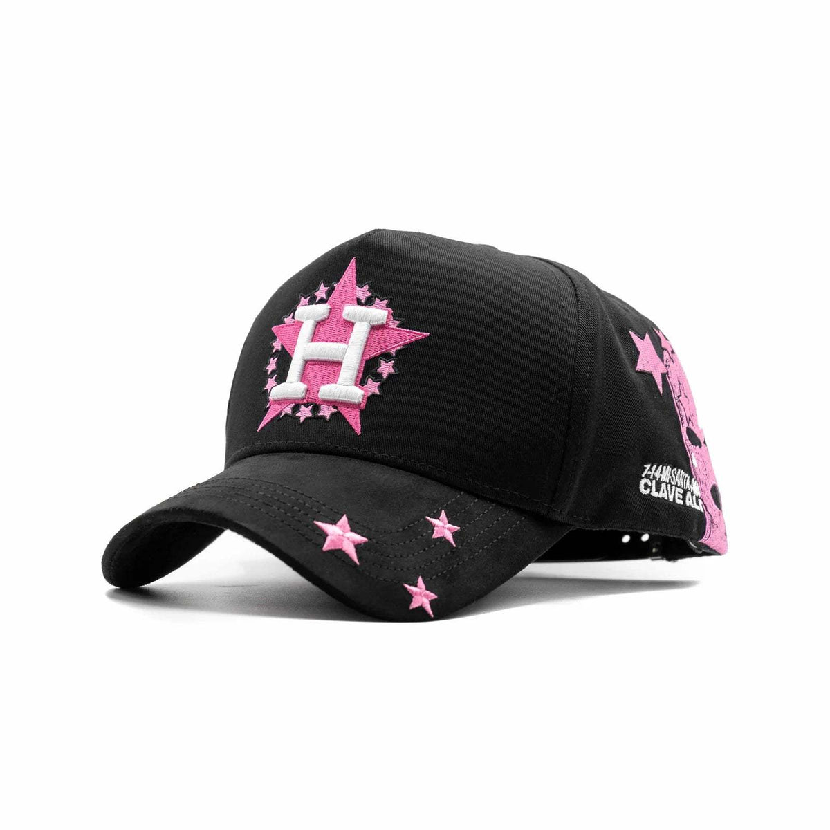 Gorra Letra H con estrellas rosadas