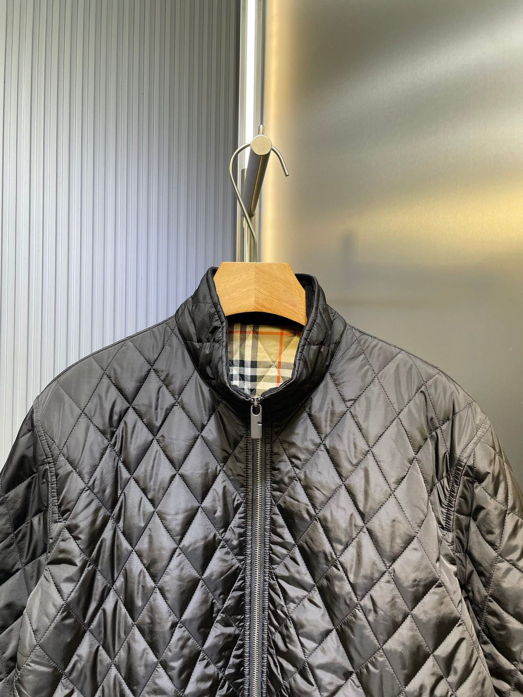 Chaqueta Burberry acolchado Stand Collar Nylon chaqueta - Estilo B CALIDAD ORIGINAL