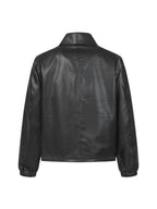 Chaqueta Chrome Hearts * / Hardware cruz cuero Snap-Button chaqueta CALIDAD ORIGINAL