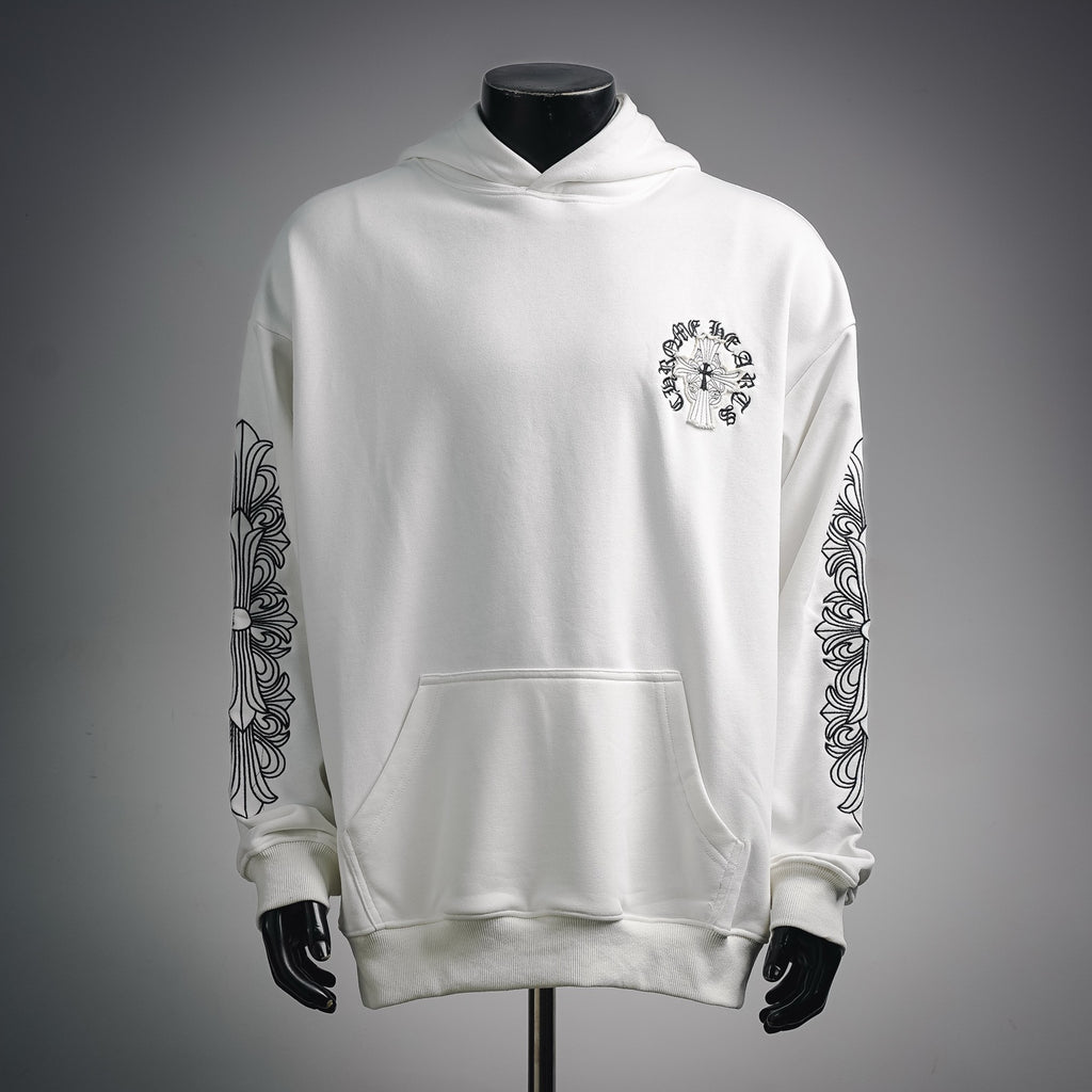 Sudadera Chrome Hearts 26SS perla cruz bordado con capucha - Estilo B CALIDAD ORIGINAL