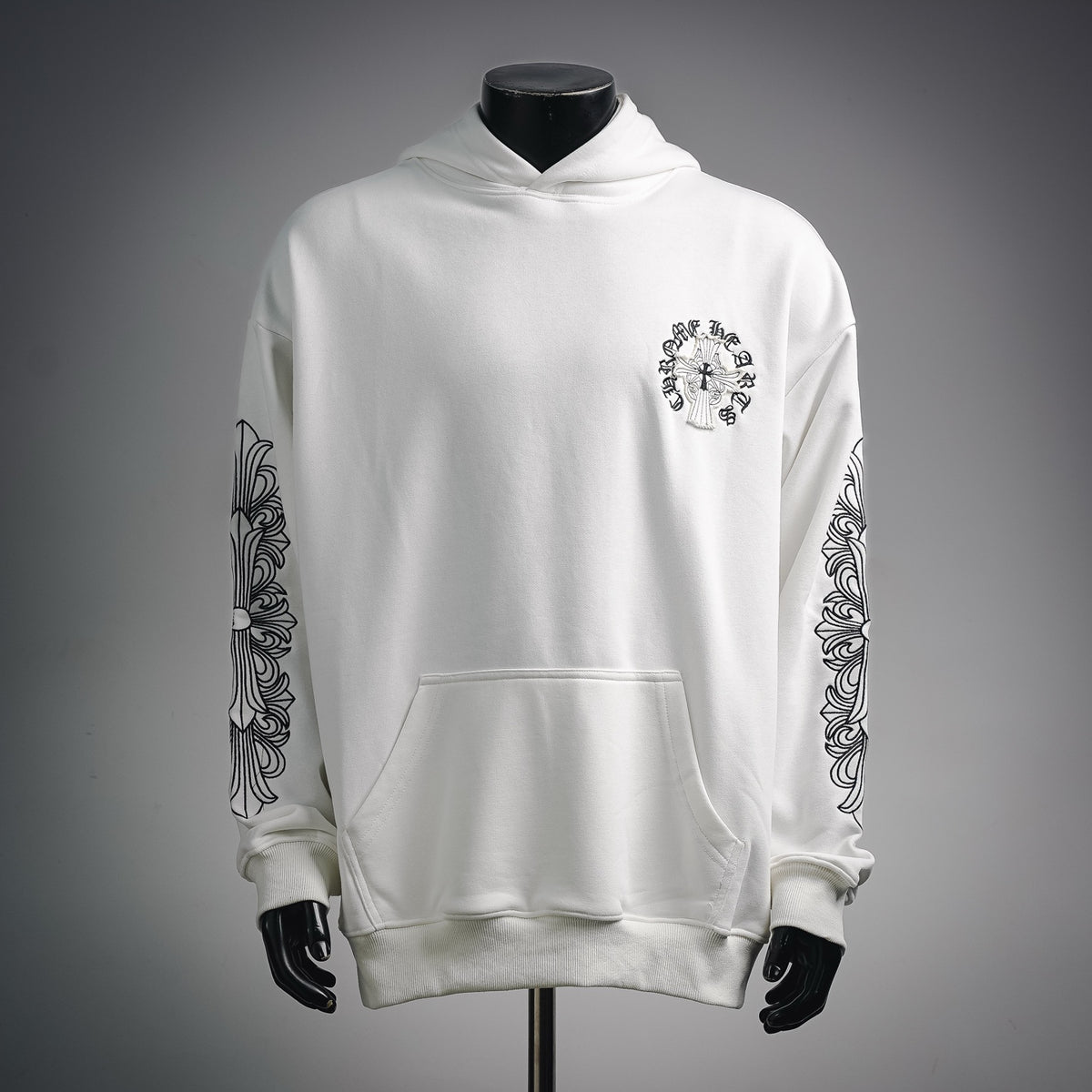 Sudadera Chrome Hearts 26SS perla cruz bordado con capucha - Estilo B CALIDAD ORIGINAL