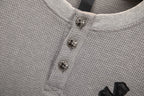 Polera Manga Larga Chrome Hearts Croy Hearts cuero Label cruz Henry Collar waffle Gown manga larga polera - Estilo B CALIDAD ORIGINAL