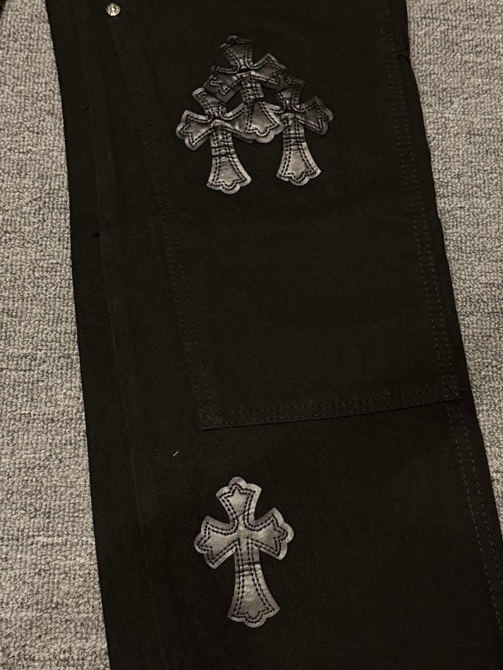 Pantalón Chrome Hearts cruz con estampado de jeans/ pantalón CALIDAD ORIGINAL