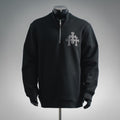 Sudadera Chrome Hearts cruz media cremallera patchwork cuello alto CALIDAD ORIGINAL