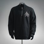 Sudadera Chrome Hearts cruz media cremallera patchwork cuello alto CALIDAD ORIGINAL